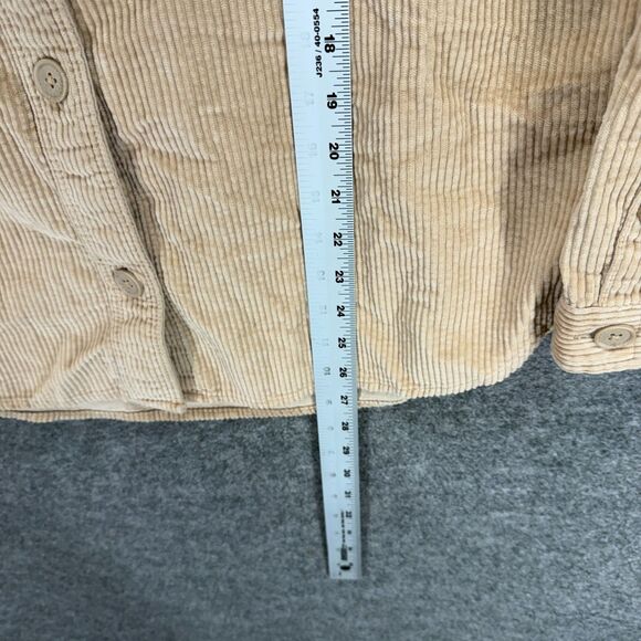 New American Eagle Shirt Women S Small Beige Button Up Collared Long Sleeve - Picture 7 of 8